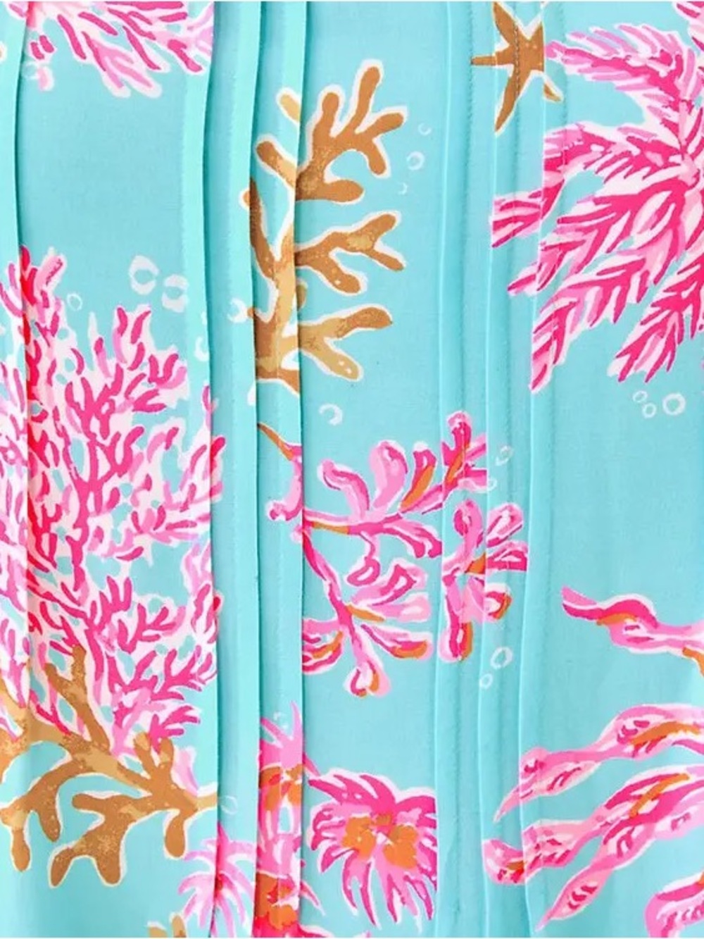 Lilly Pulitzer Ansella Tunic Multi Coral Short-Sleeve Swim Coverup Tunic - Picture 3 of 4